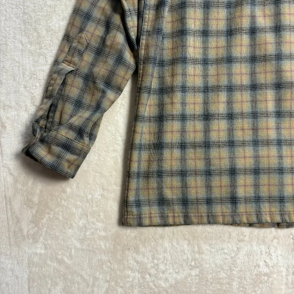 Pendleton Mens Board Shirt Jac Flannel Button Down Size Medium Plaid Long Sleeve - Picture 13 of 16